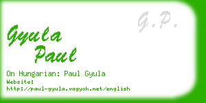 gyula paul business card